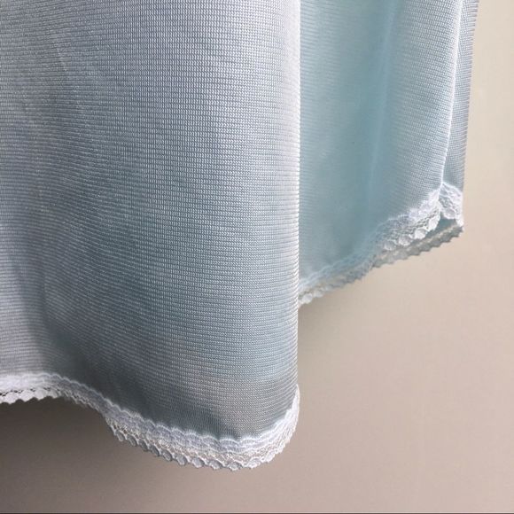 Vintage Maidenform lace edged cami camisole baby blue sz 32 small​ lacy slip​ - Picture 9 of 12
